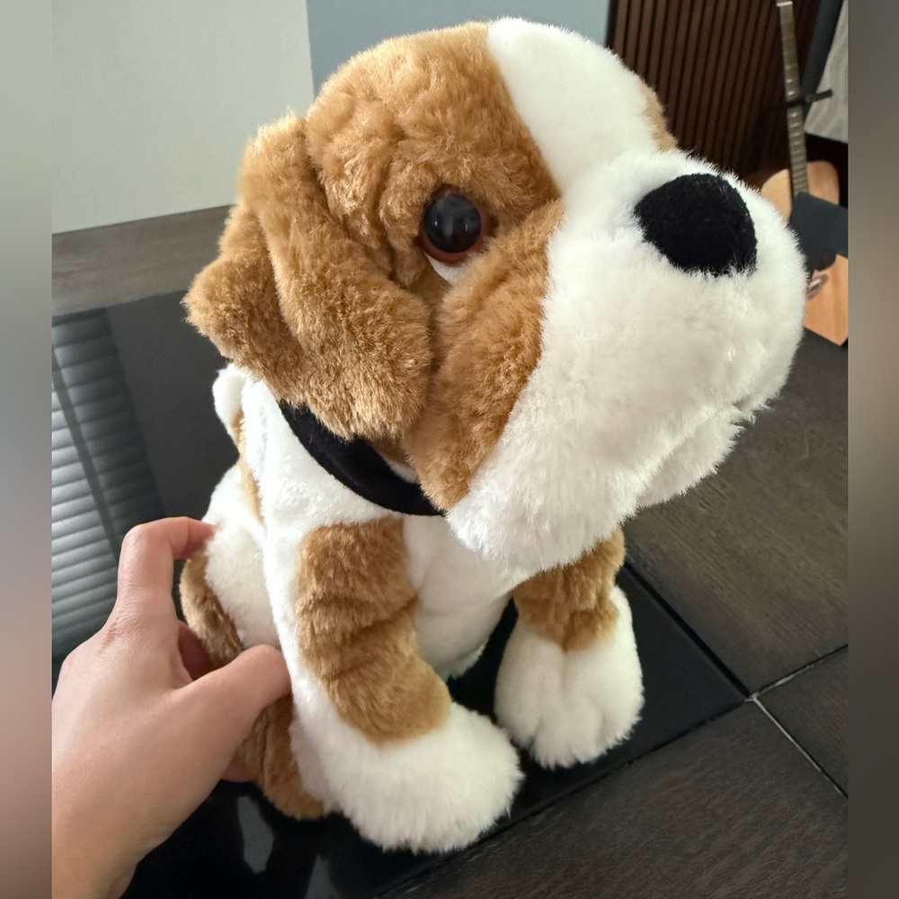 🐾 Adorable Animated/Sound Plush Puppy Dog – Brown & White 🐾